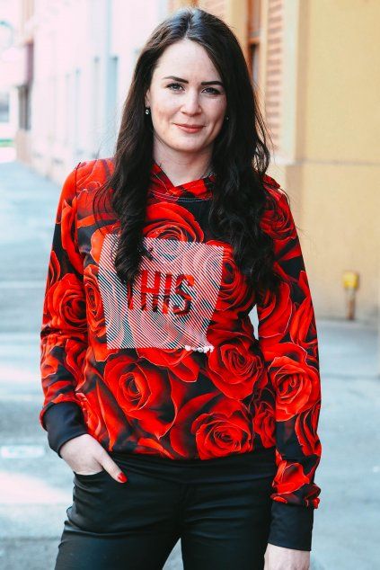 Mikina Red Rozes fullprint