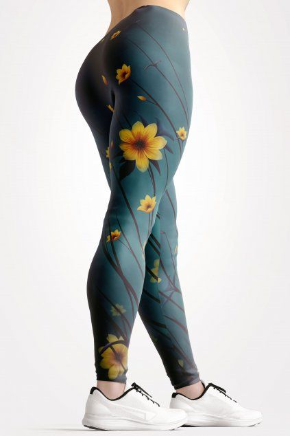 yellow aster leggings back by utopy