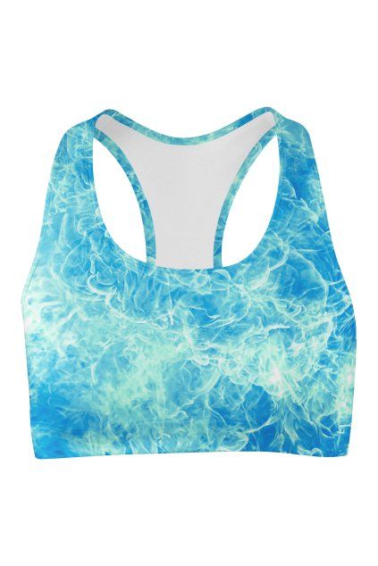 blue flames sport bra front by utopy