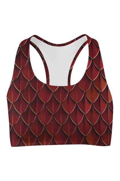 red shard sport bra front by utopy