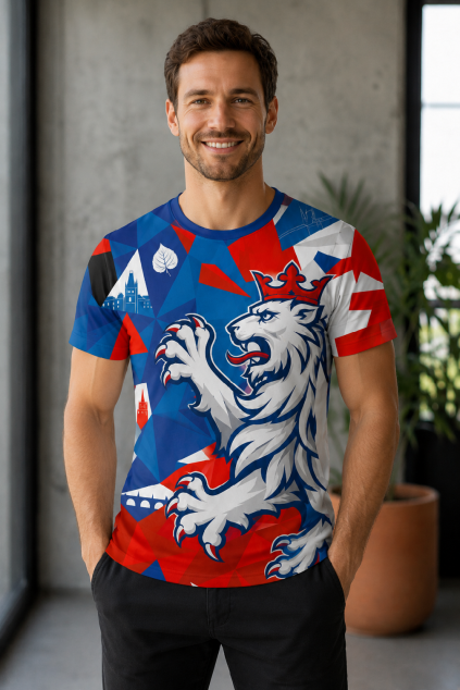 Pánské sportovní tričko Czech Lion